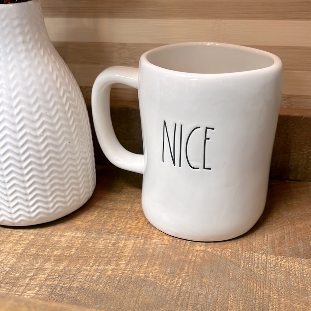 Rae Dunn White “NAUGHTY” and “NICE” Mug - Picture 2 of 4